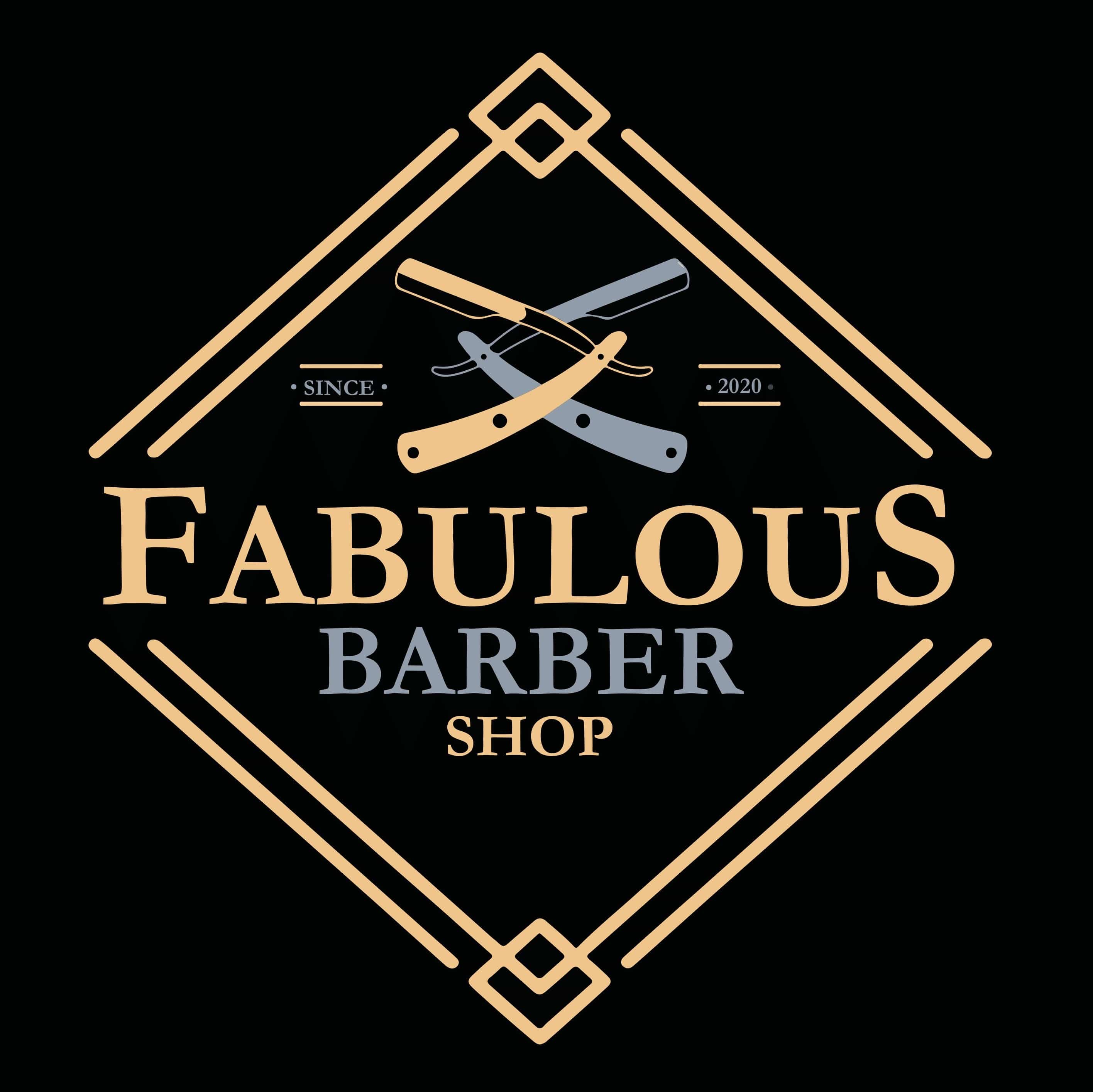 Fabulous Barbershop Logo In Banner